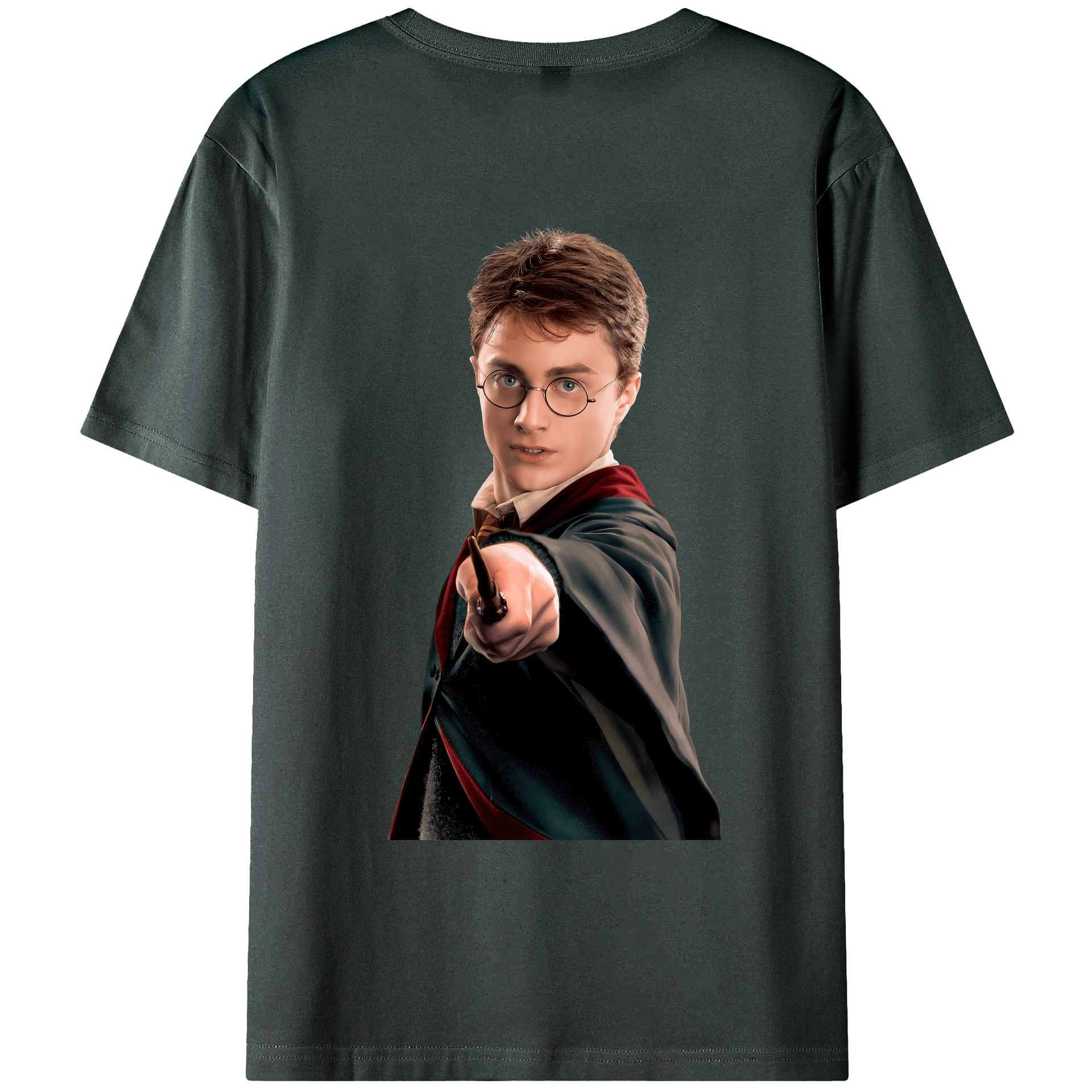（画像用） Harry Potter ハリー・ポッターシリーズ 綿100％ メンズ半袖Tシャツ（バックプリント） 通気性